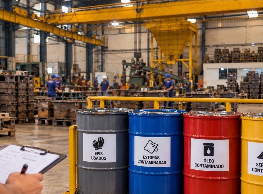 Coleta seletiva de resíduos industriais na Metalúrgica Soares